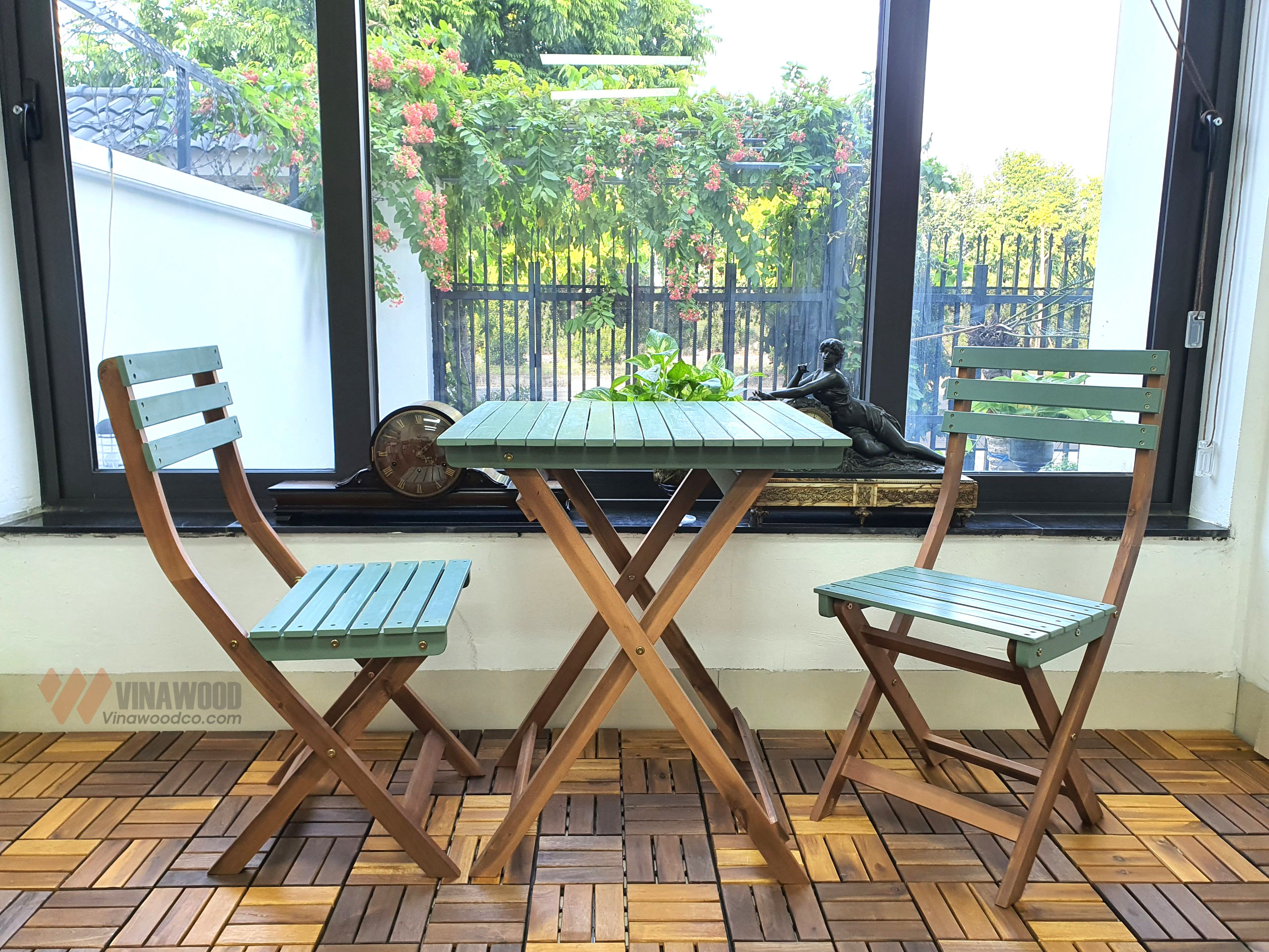 Bộ bàn ghế Bistro để quán cafe, sân vườn