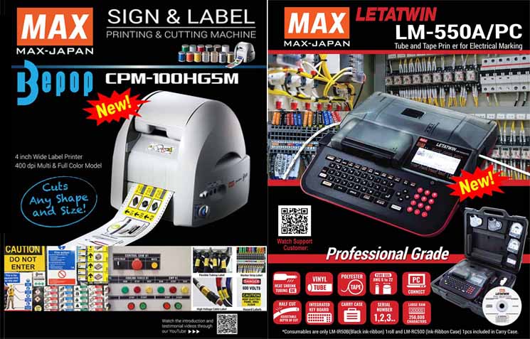 Catalog máy in và bế cắt nhãn tự động CPM-100HG5M, máy in đầu cốt LETATWIN LM-550A/PC