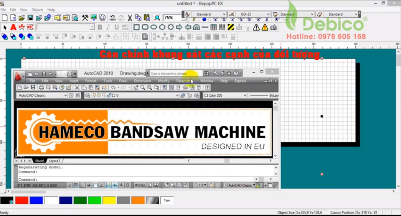 HƯỚNG DẪN CHUYỂN ĐỐI TƯỢNG TỪ AUTOCAD SANG PHẦN MỀM BEPOP